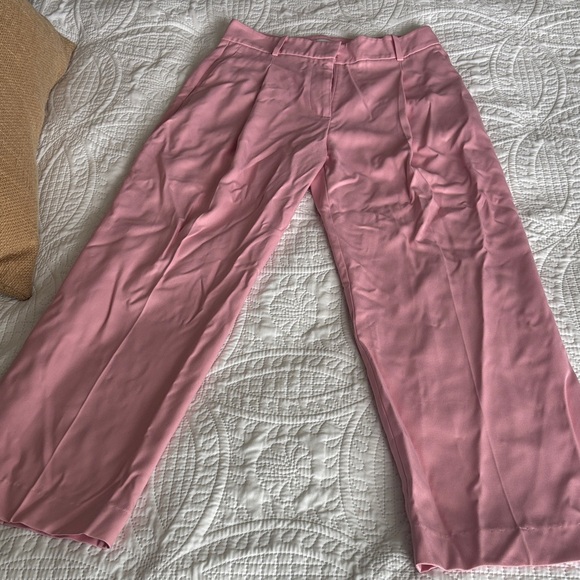 REISS Pink Wide-Leg Pants
